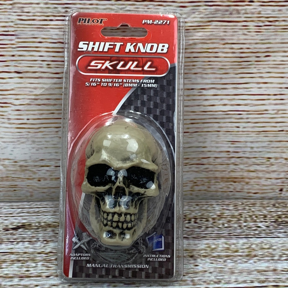 Pilot Automotive Skull‎ Shift Knob Manual Transmission Car Truck Universal New